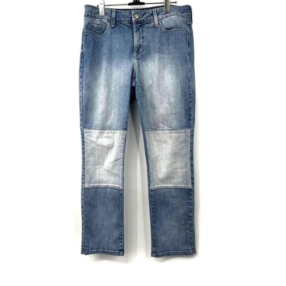NYDJ Jeans Womens Mid Rise Straight Denim‎ Stretch Light Wash Blue Size 6 - Picture 1 of 5